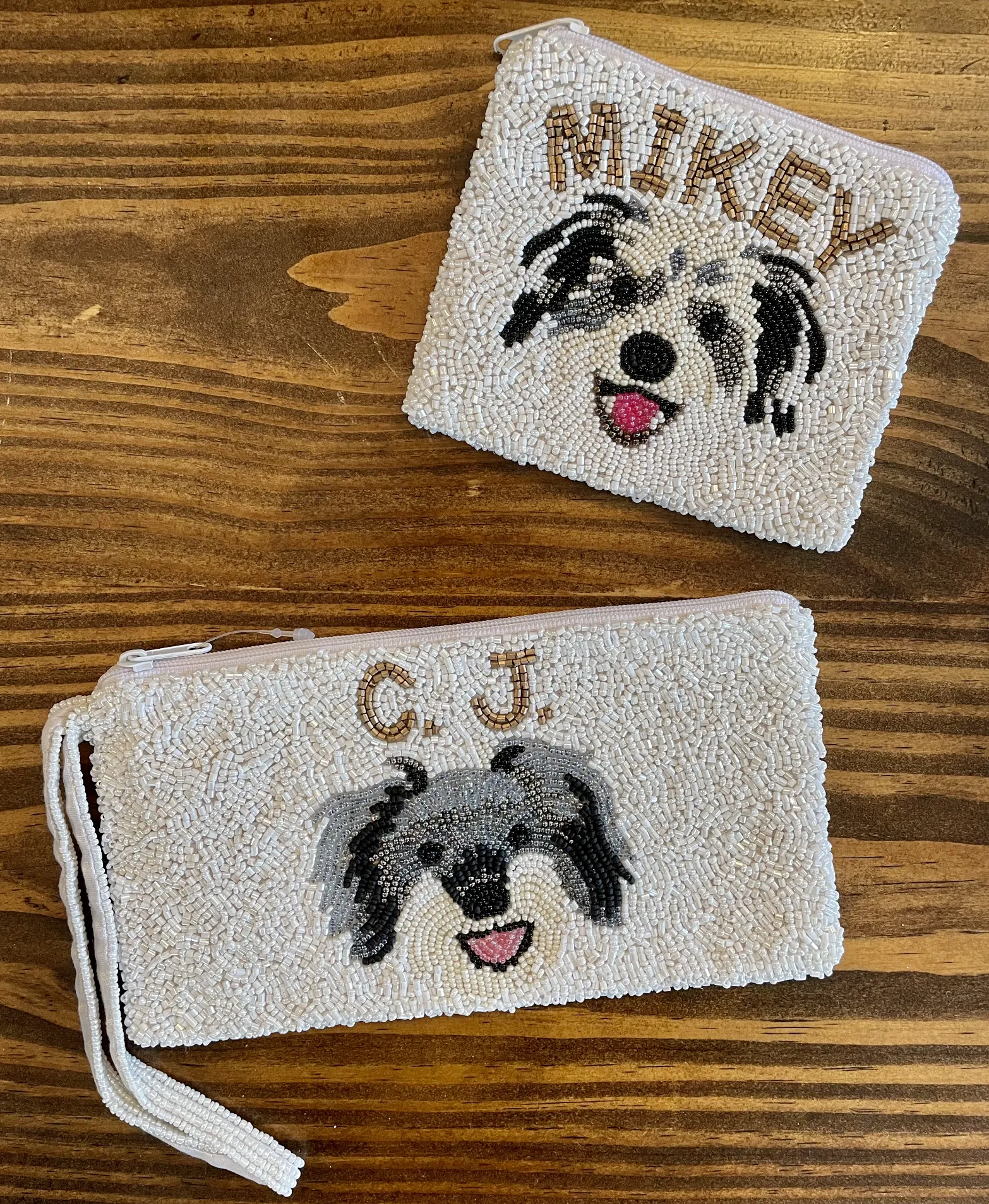 PAWsome Pet Wristlet Cosmetic Beaded Bag