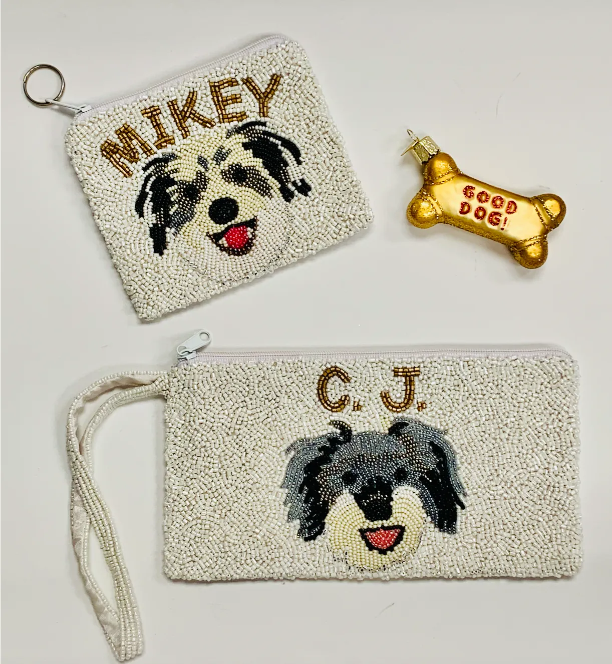 PAWsome Pet Wristlet Cosmetic Beaded Bag