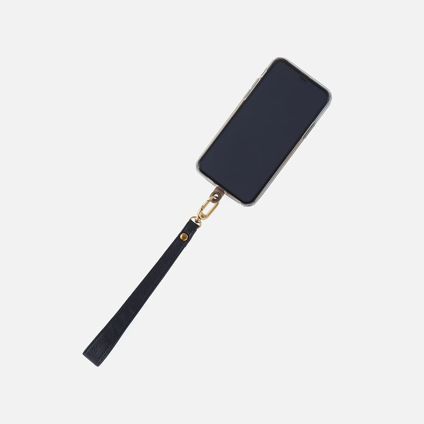 Phone Tether Tab in Fabric - Brown