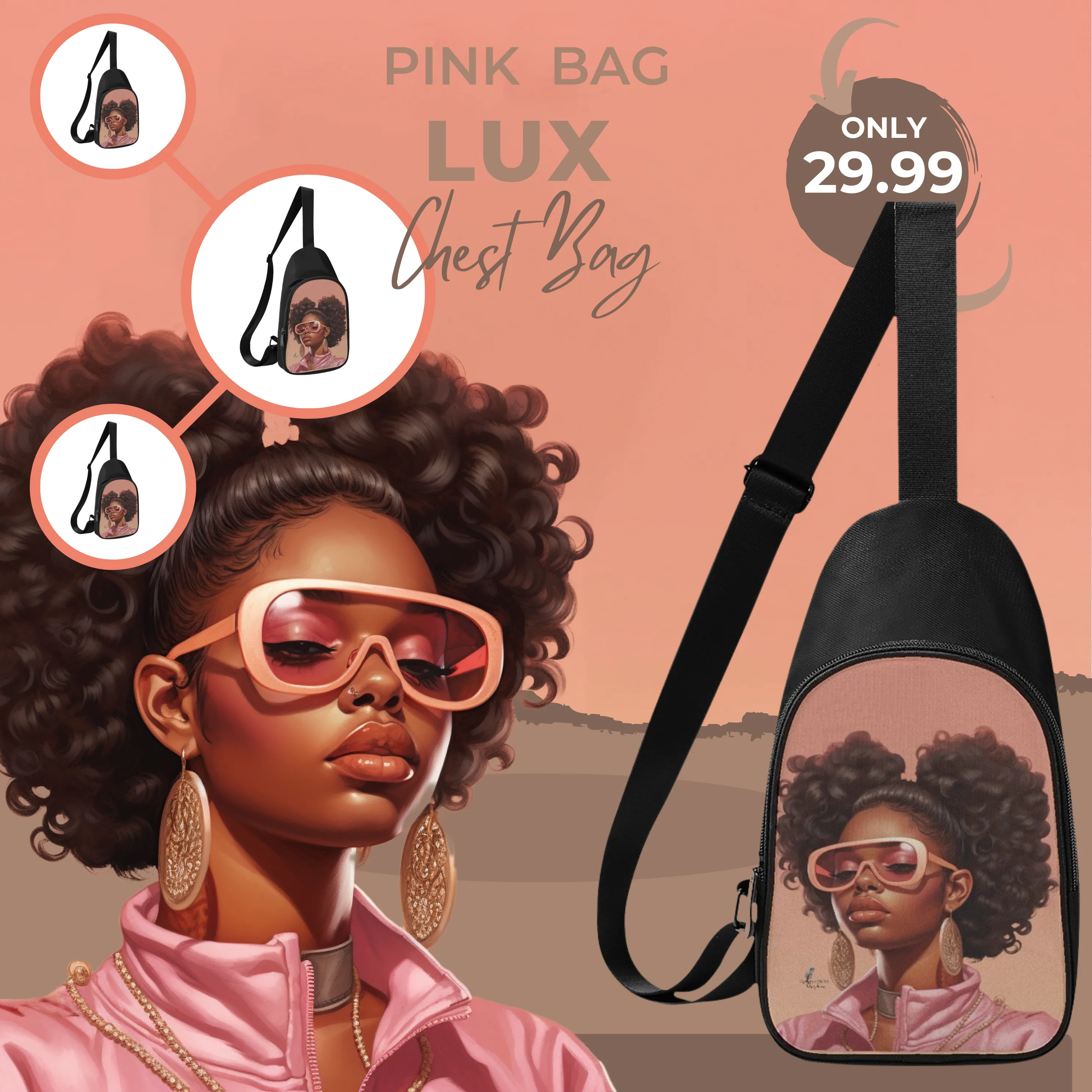 Pink Lux Chest Bag