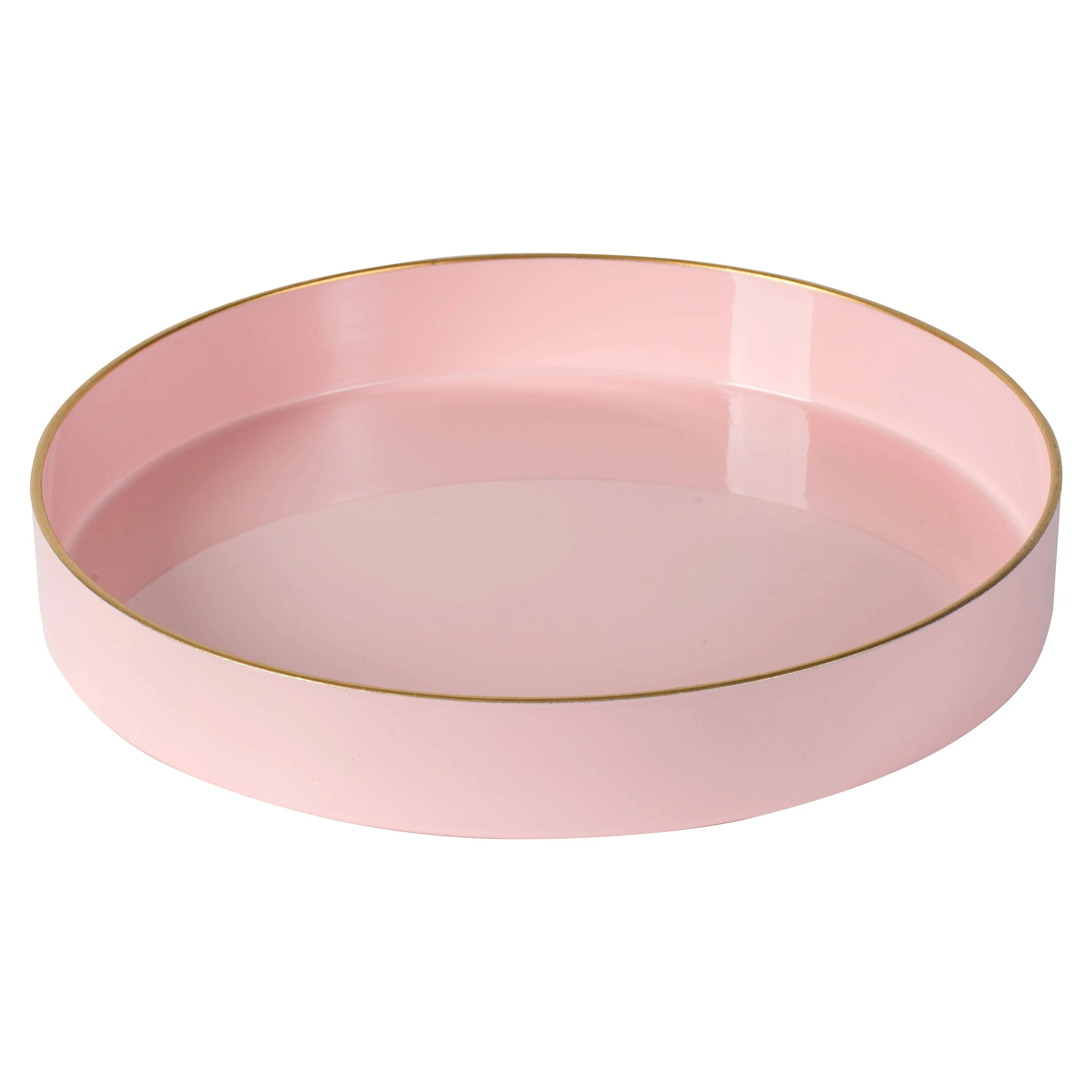 Pink Round Decorative Tray