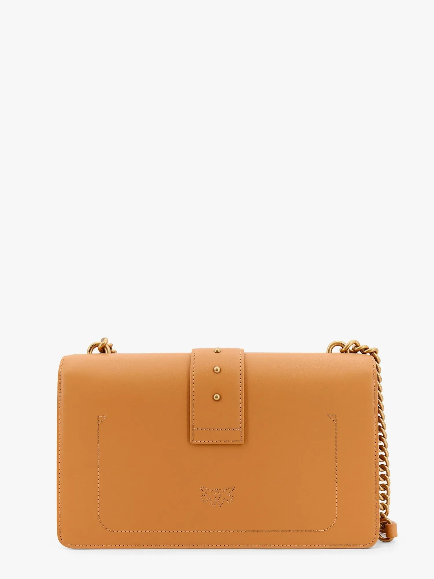 Pinko Leather Shoulder Bag With Love Birds Buckle