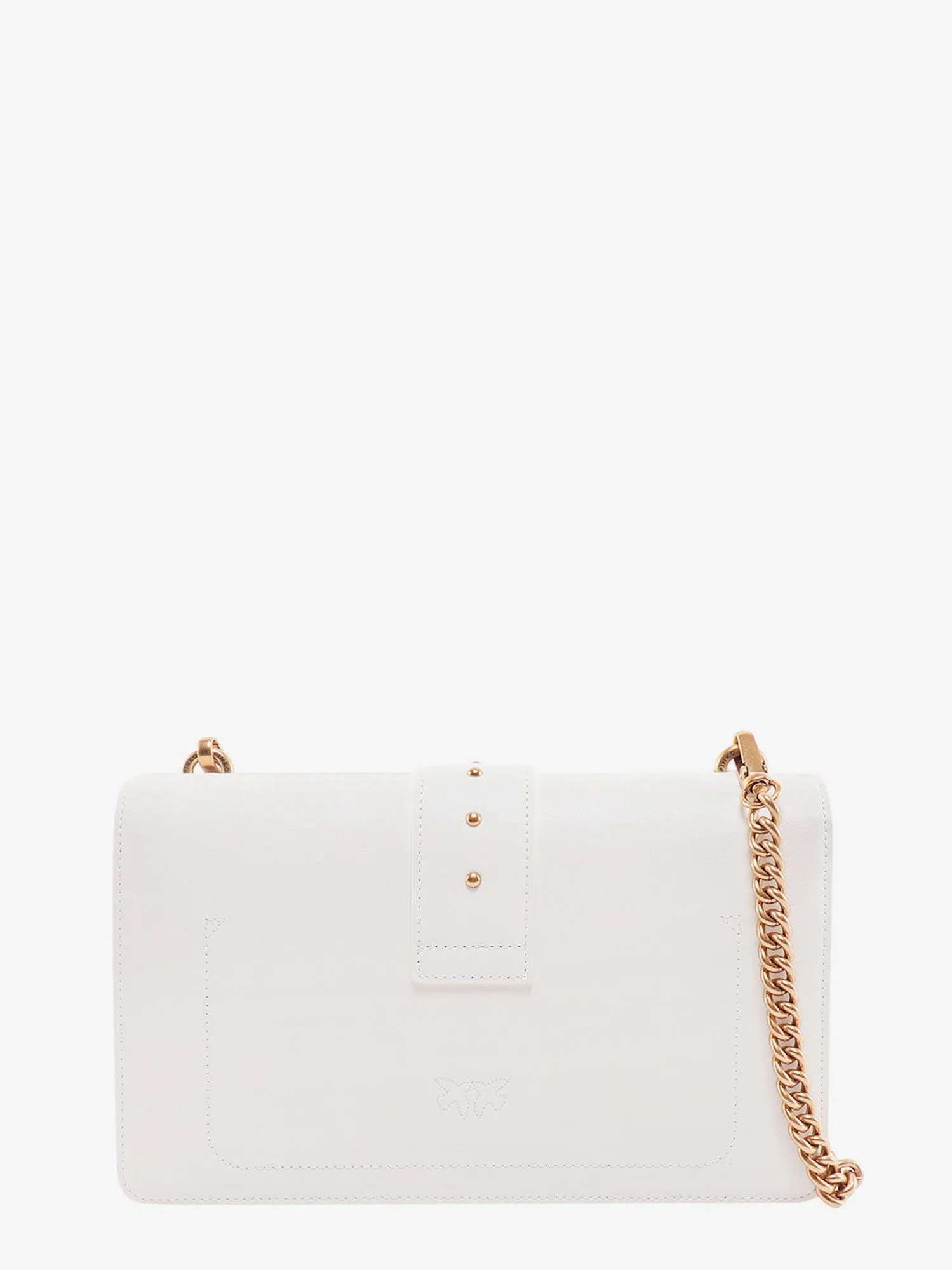 Pinko Leather Shoulder Bag With Love Birds Buckle