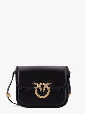 Pinko Love Box Leather Crossbody Bag
