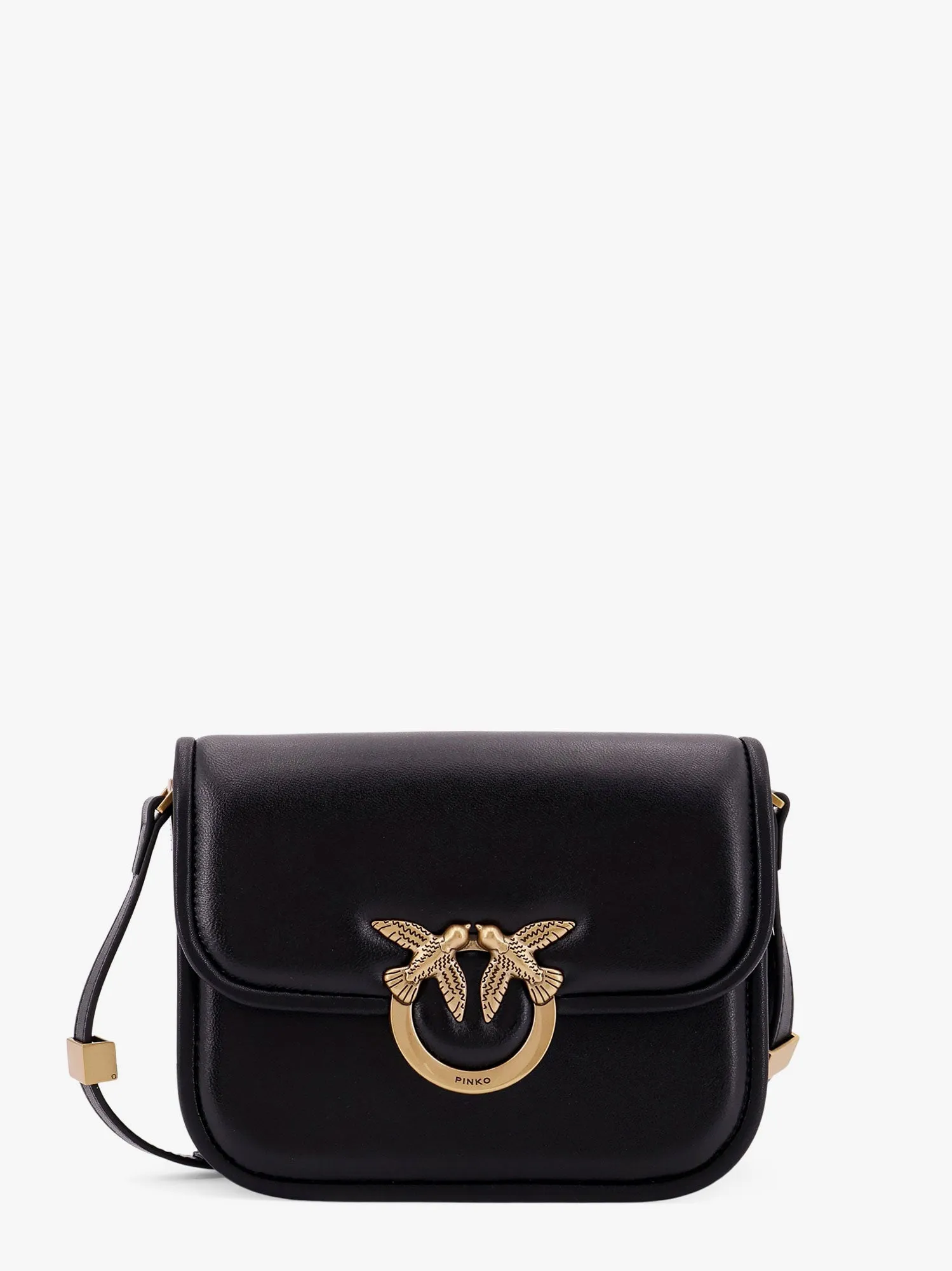 Pinko Love Box Leather Crossbody Bag