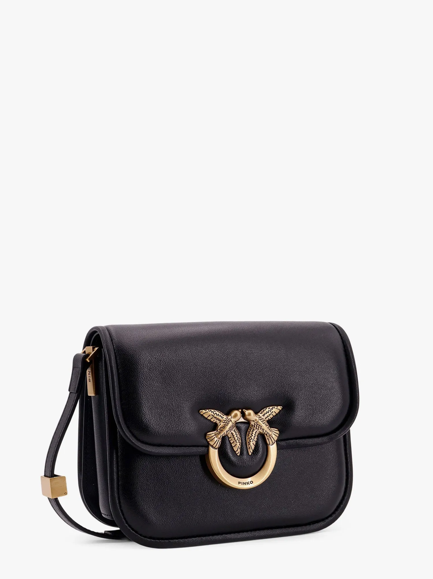Pinko Love Box Leather Crossbody Bag