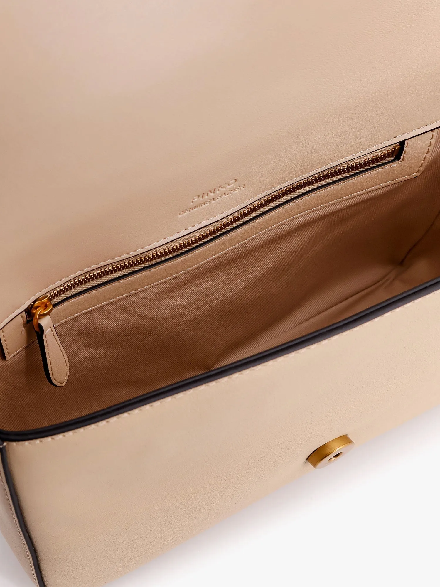 Pinko Love One Classic Leather Shoulder Bag