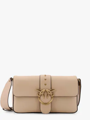 Pinko Love One Classic Leather Shoulder Bag