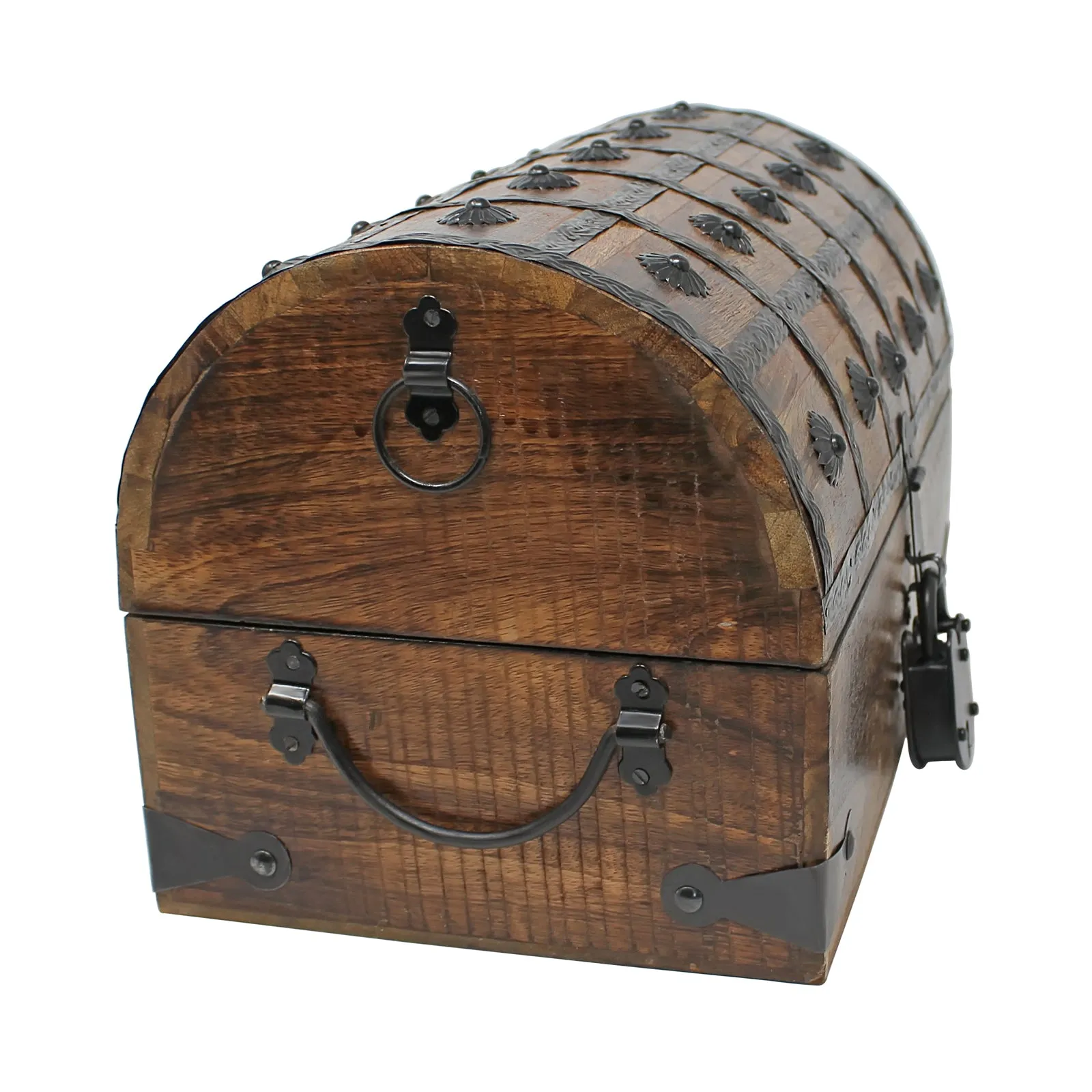 Pirate Treasure Chest with Lock and Skeleton Key - Large
