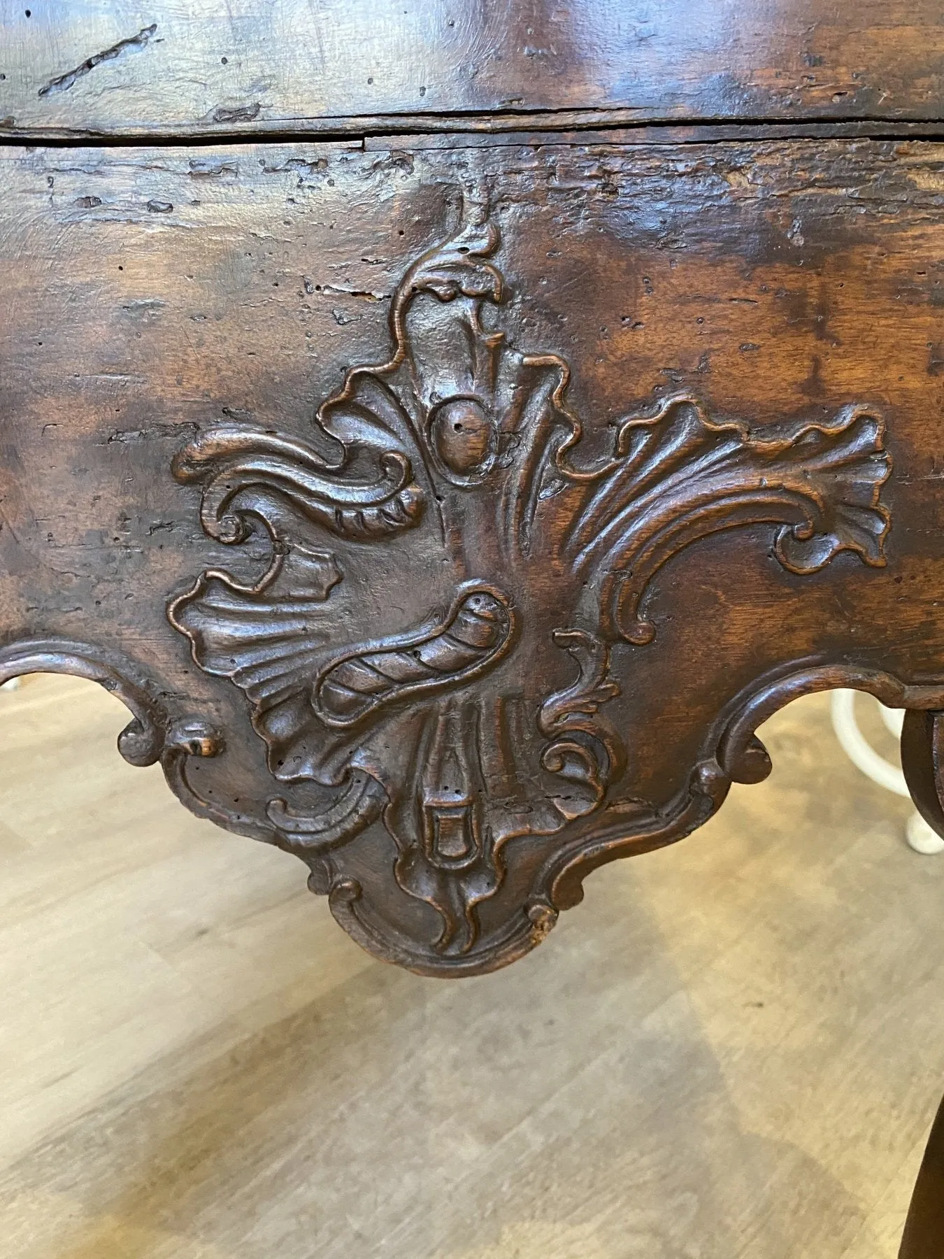 Portuguese Walnut Commode, 18th Century, Fine Carving