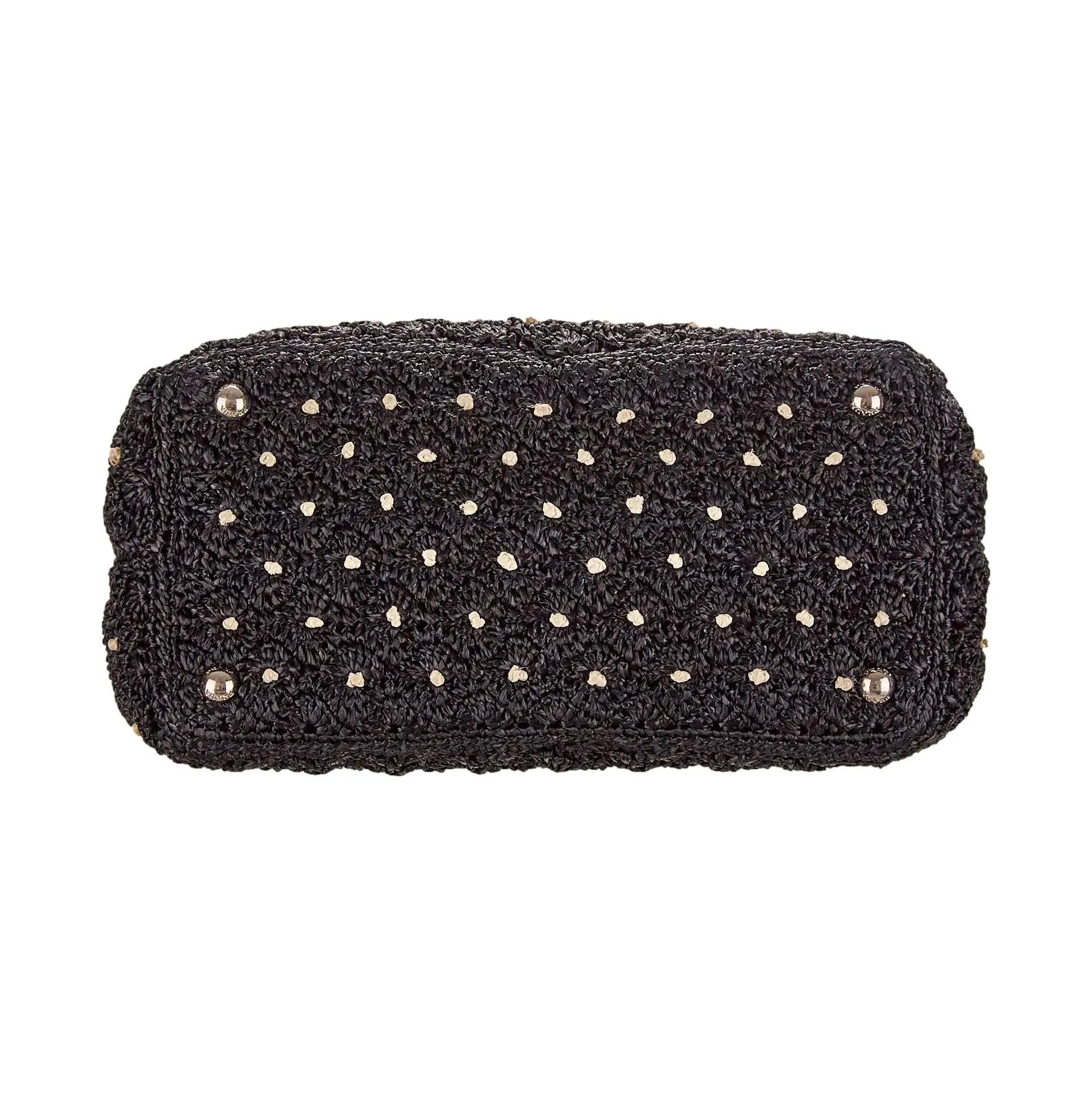 Prada Black Raffia Shoulder Bag