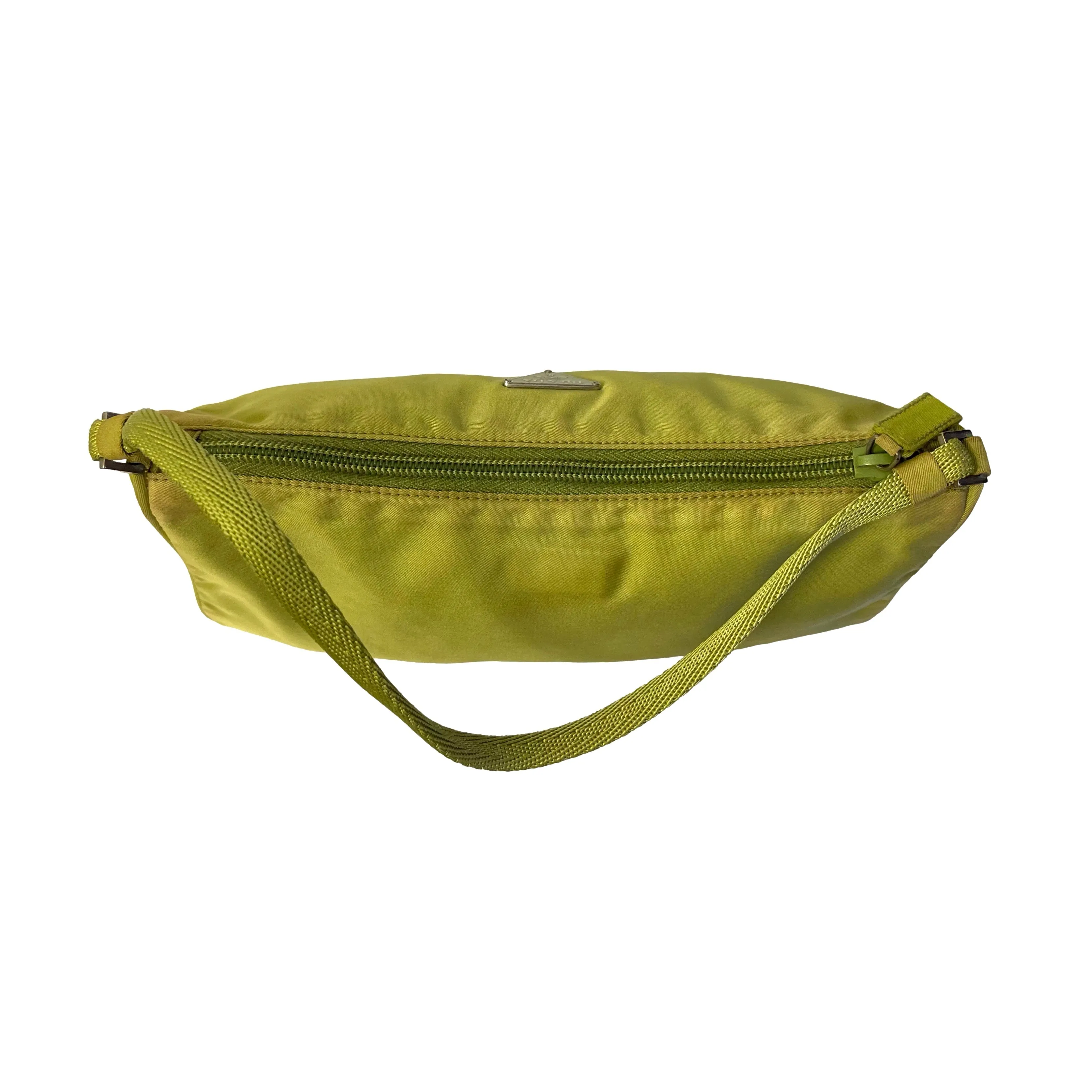 Prada Lime Green Nylon Shoulder Bag
