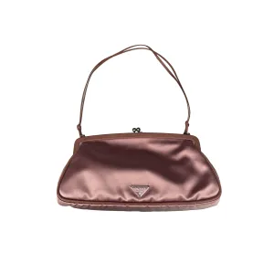 Prada Pink Satin Kisslock Shoulder Bag