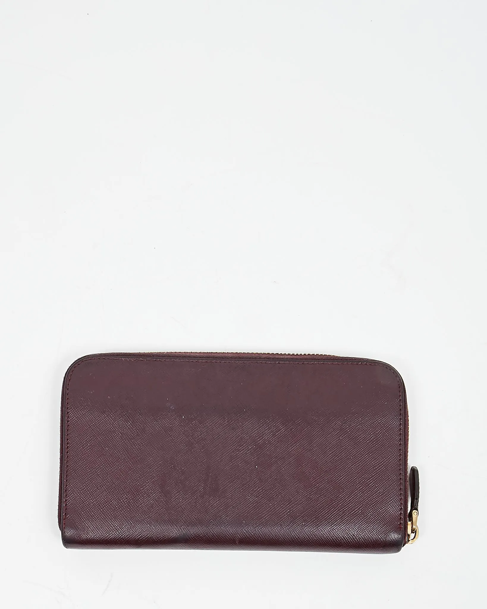 Prada Purple Saffiano Leather Zippy Wallet