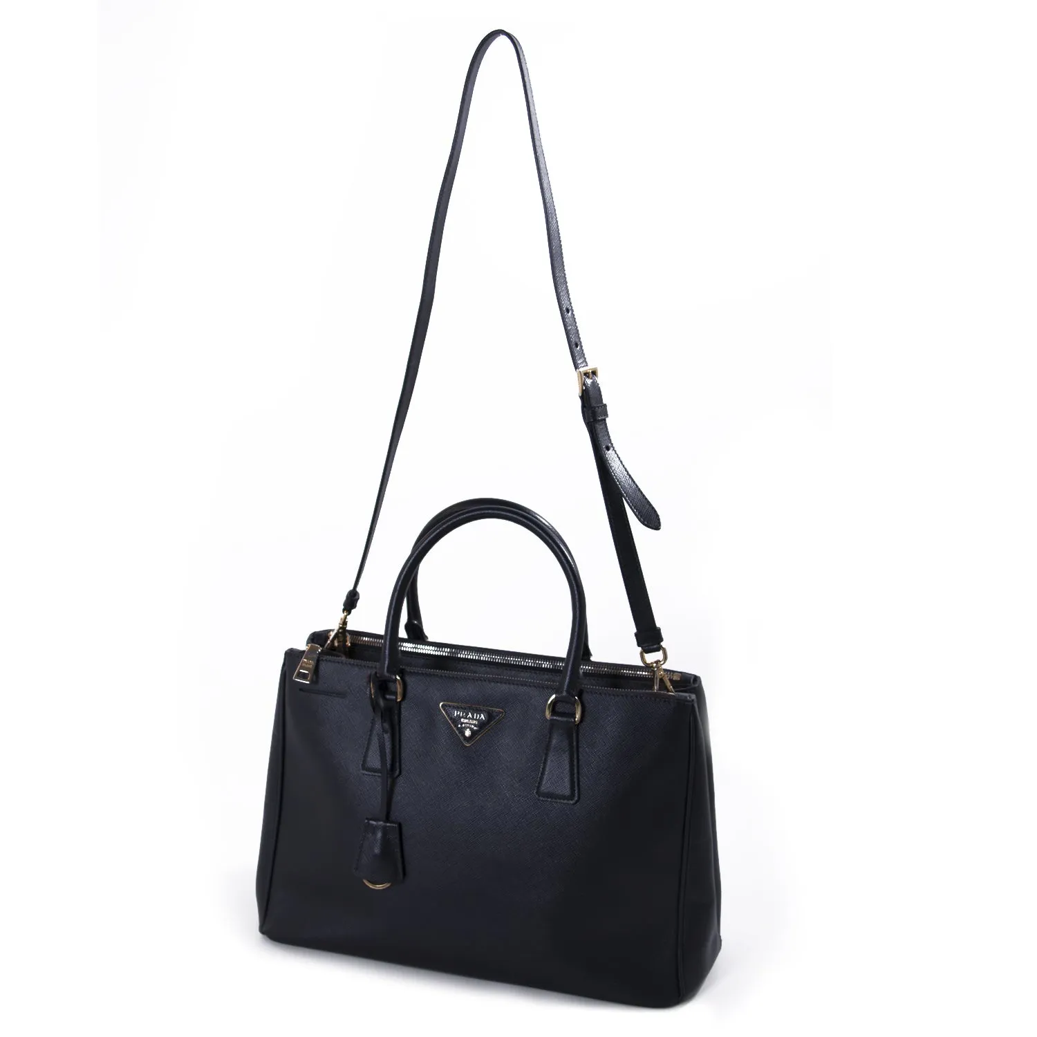 Prada Saffiano Lux Medium Double Zip Tote