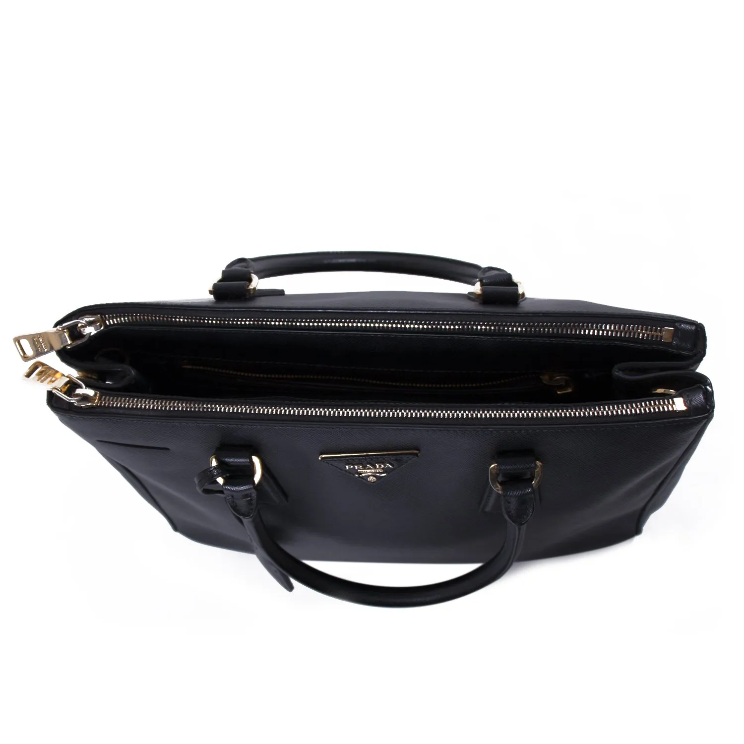 Prada Saffiano Lux Medium Double Zip Tote