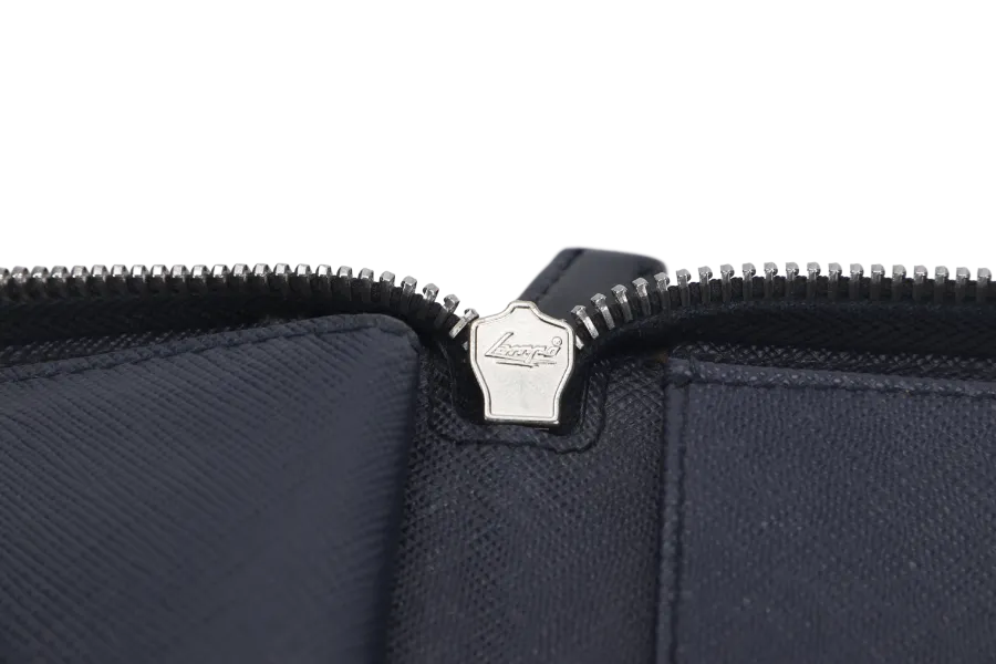 PRADA TAIGA SAFFIANO LEATHER ORGANIZER LONG WALLET (1M1188) SILVER HARDWARE NO DUST COVER