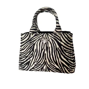 Prada Zebra Canvas Tote