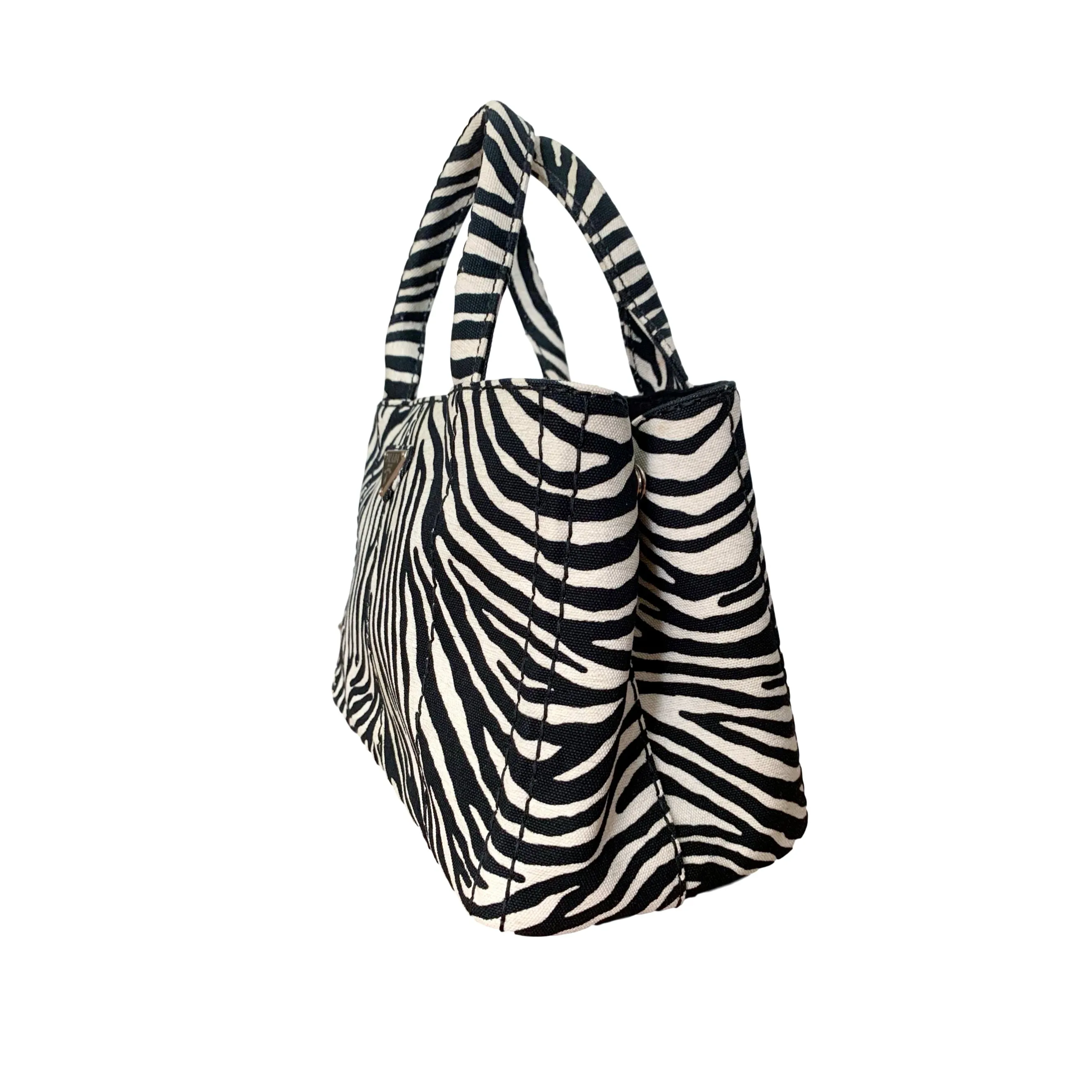 Prada Zebra Canvas Tote
