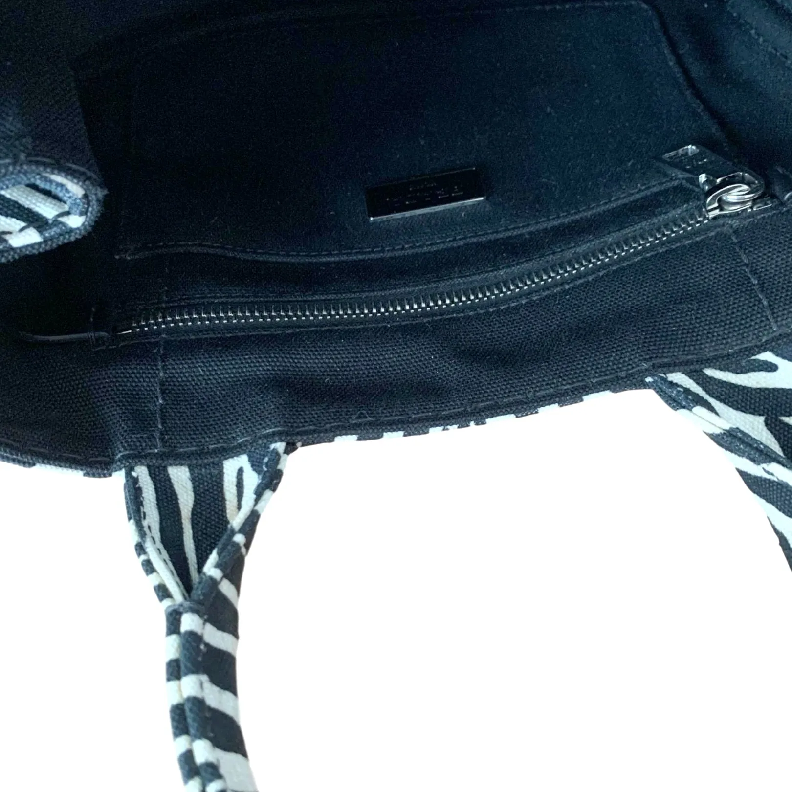 Prada Zebra Canvas Tote