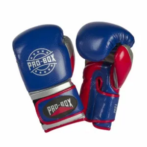 PRO BOX JUNIOR CHAMP SPAR VELCRO-BLUE/RED/SILVER