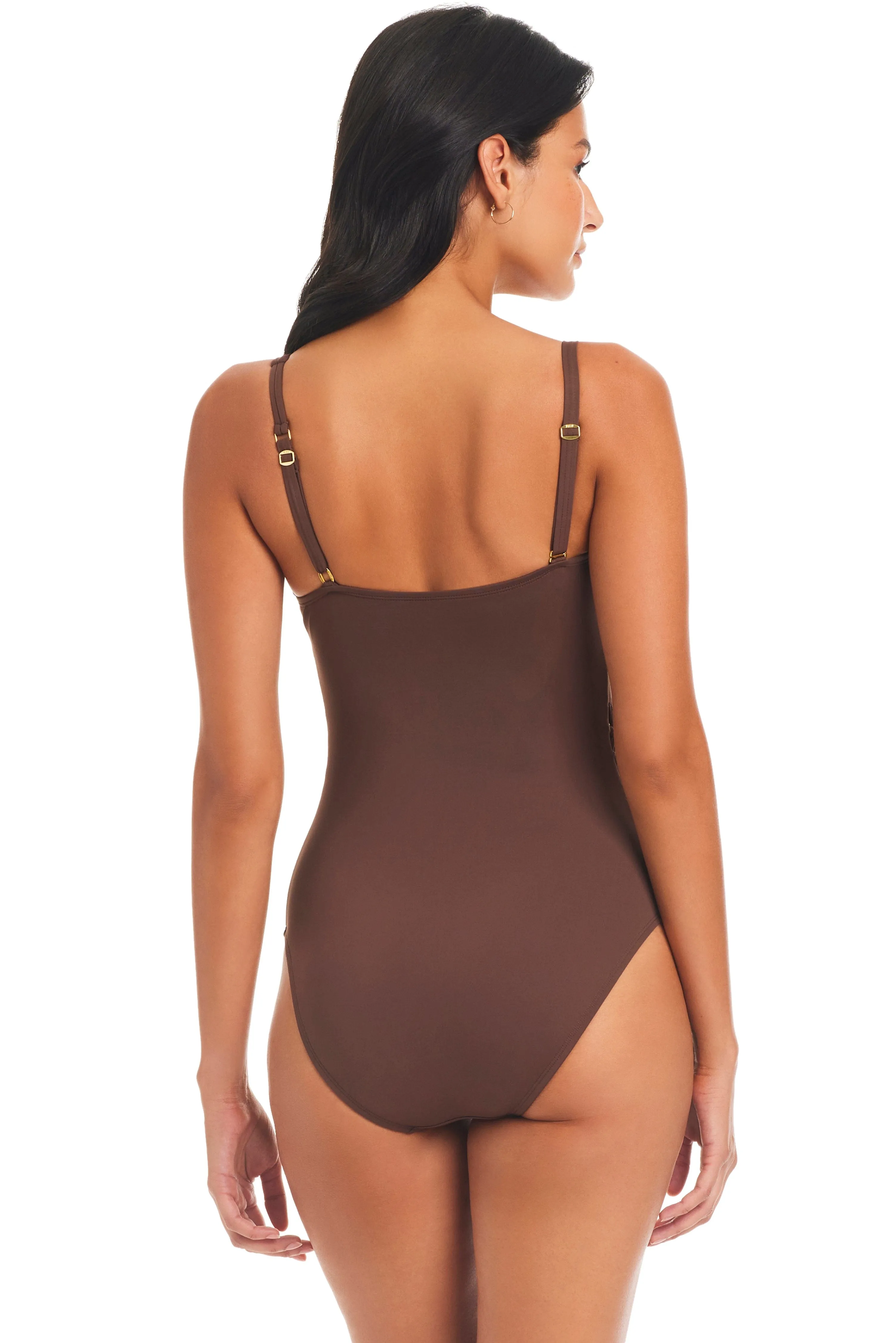 Pulling Strings One Shoulder One Piece Swimsuit
