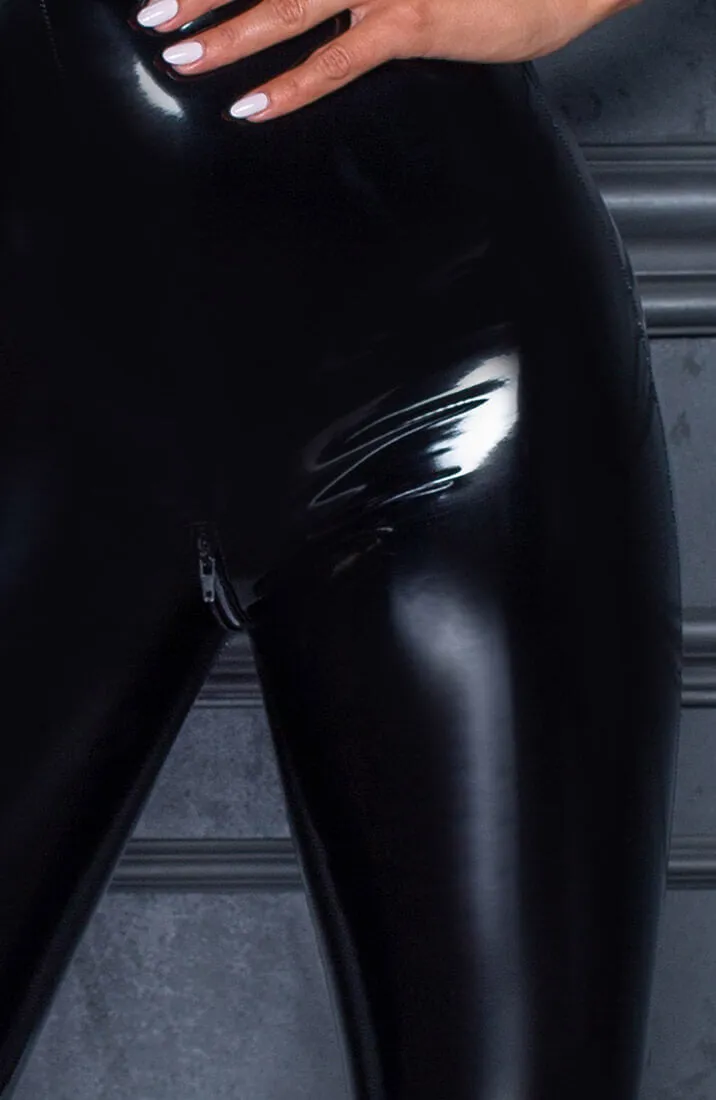 PVC catsuit with open back - Anticipating