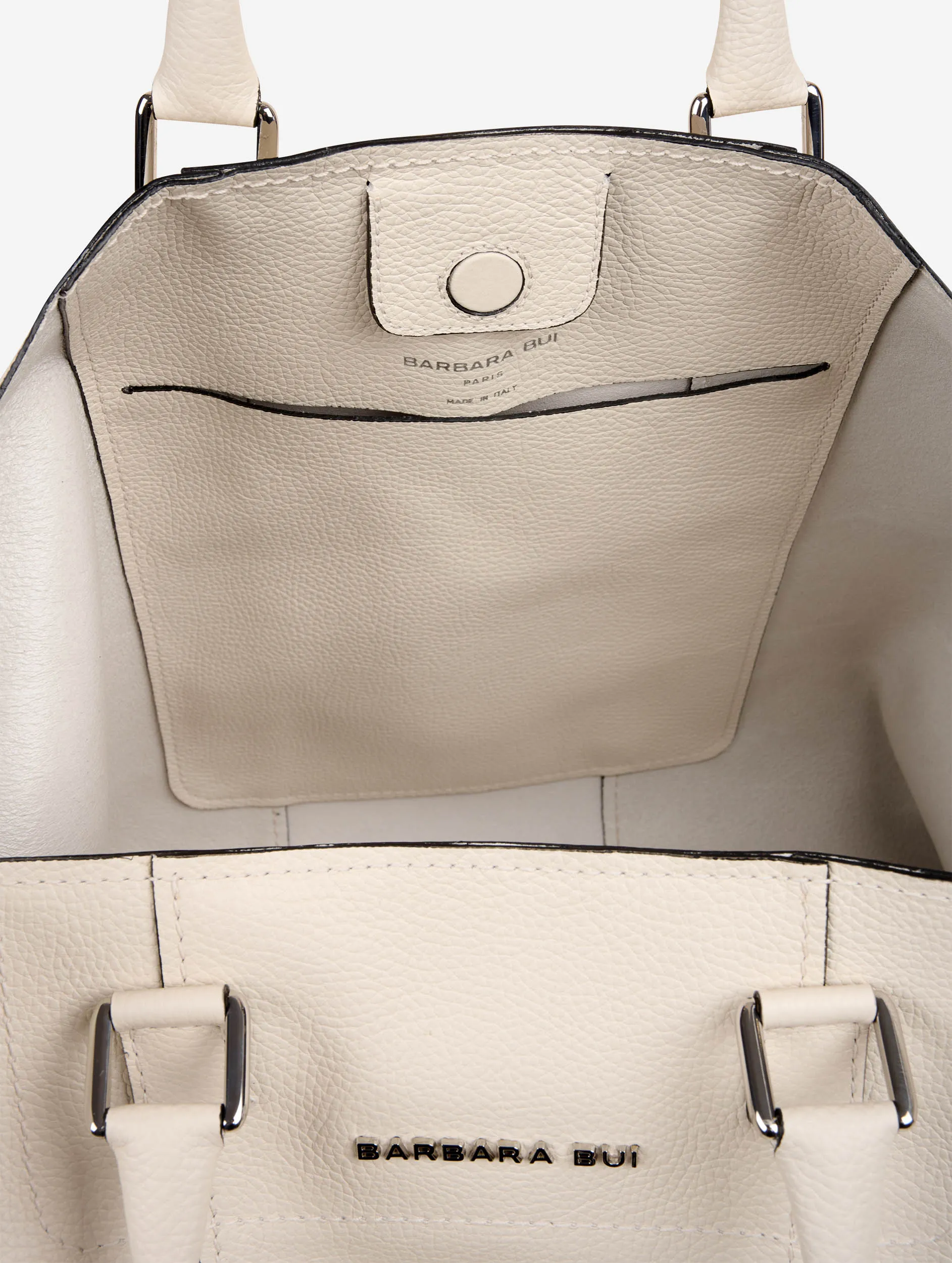 "Big Chamallow" bag in ivory leather