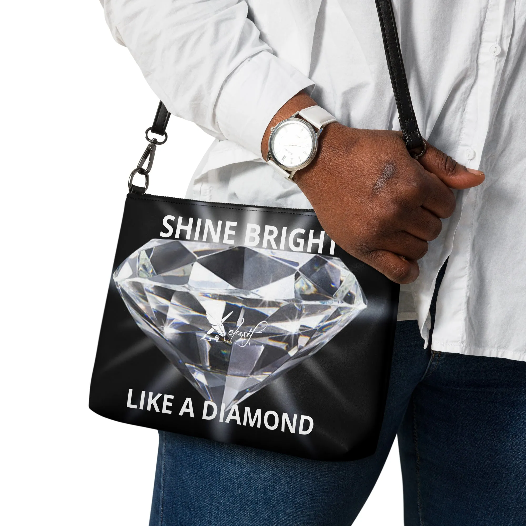 "SHINE BRIGHT LIKE A DIAMOND" BY XCLUSIF POETIX Crossbody bag