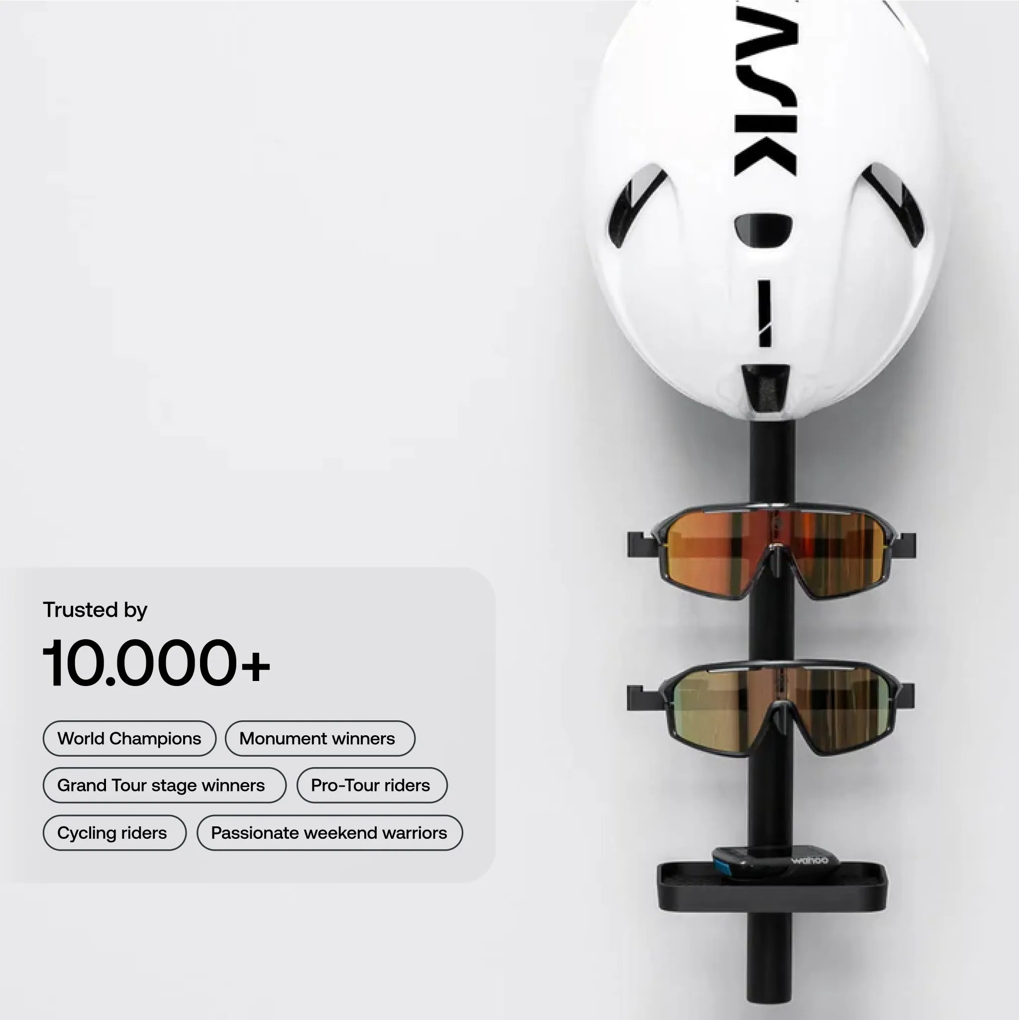 Rack | F . Helmet   Tray   2x Glasses