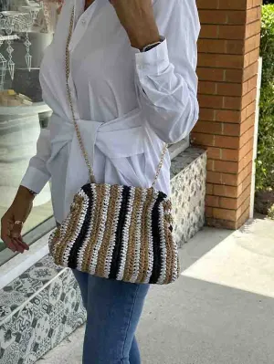 Raffia Stripe Bag