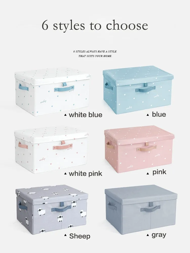Realaiot Large Capacity Storage Boxes With Lids Folding Storage Box Organizer Closet Organizer Clothes Quilts Toys Sundries Organizer Box