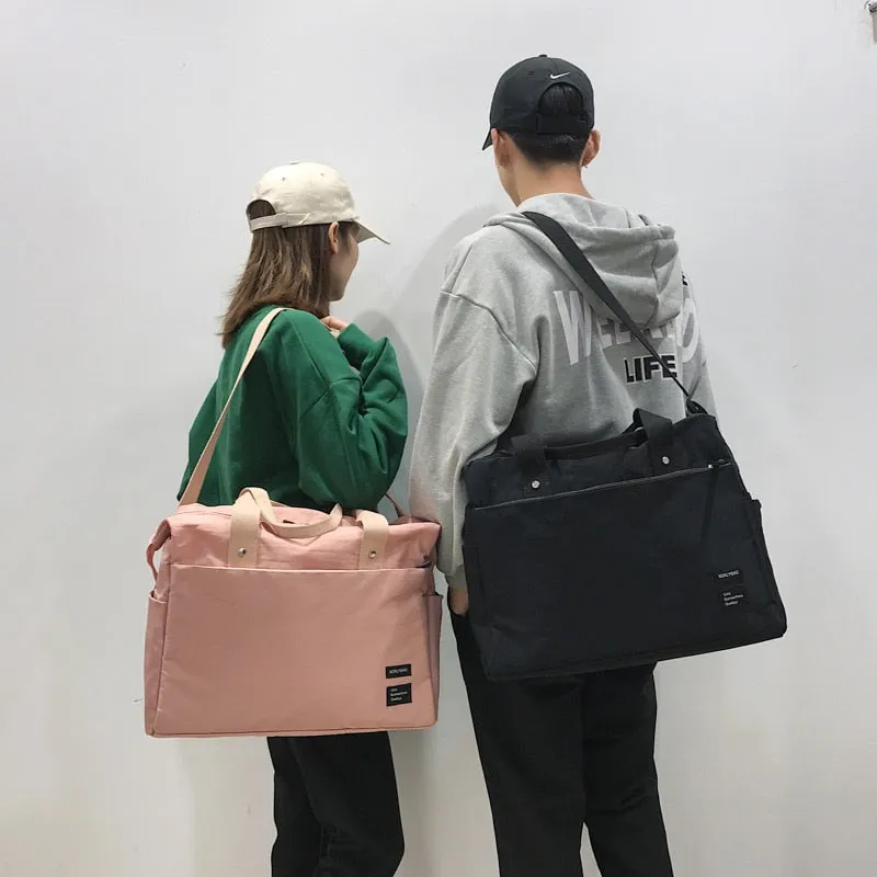 Realaiot Large Capacity Travel Bag Women's Hand Luggage Bags Nylon Men's Short-Distance Sports Traveling Duffels Custom Fitness Handbags