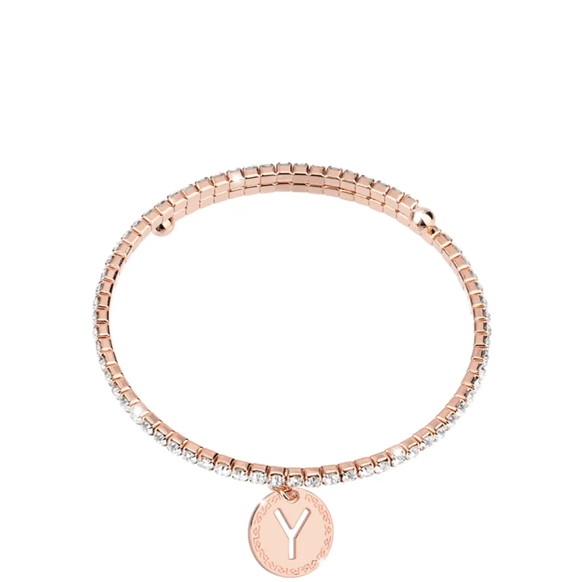 Rebecca My World Rose Gold Glam Bangle - Y