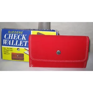 Red Checkbook Wallet By Suedene
