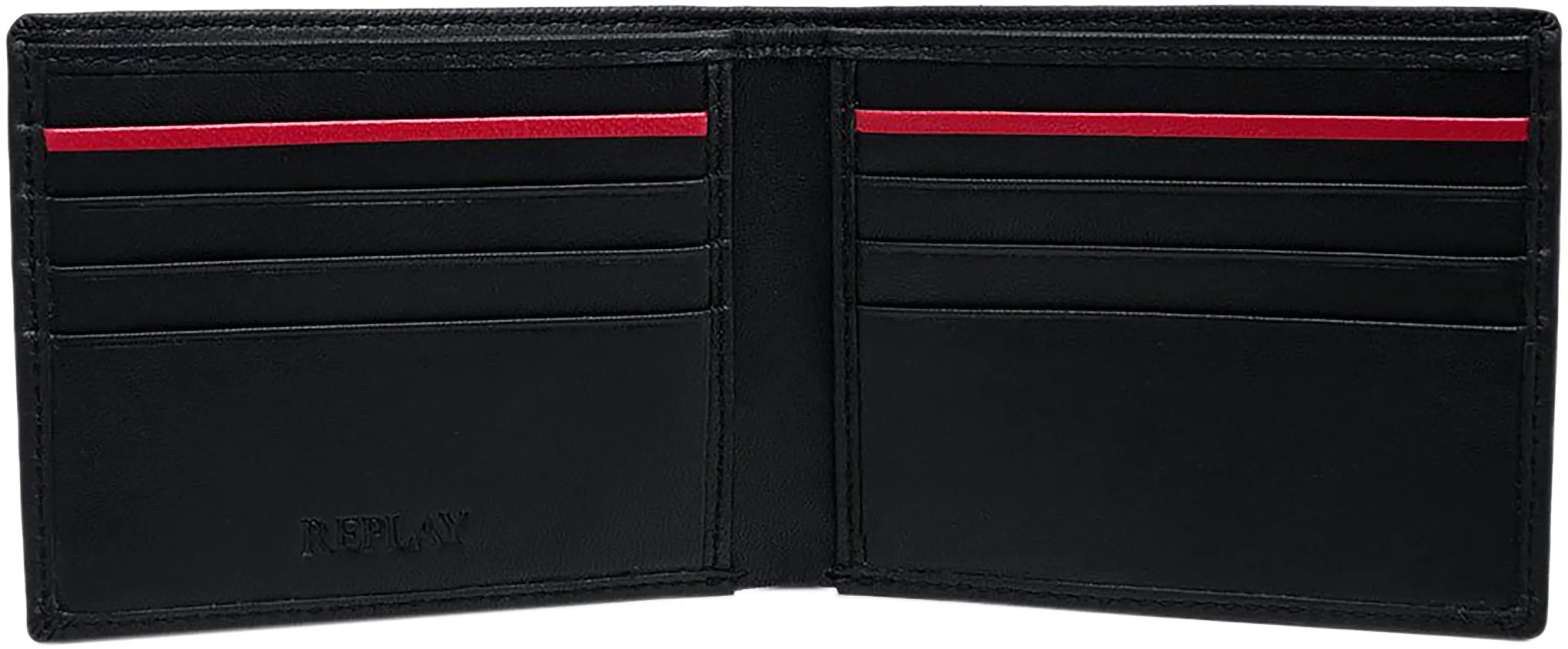 Replay Fm5241.001 Card & Note Wallet In Black For Men