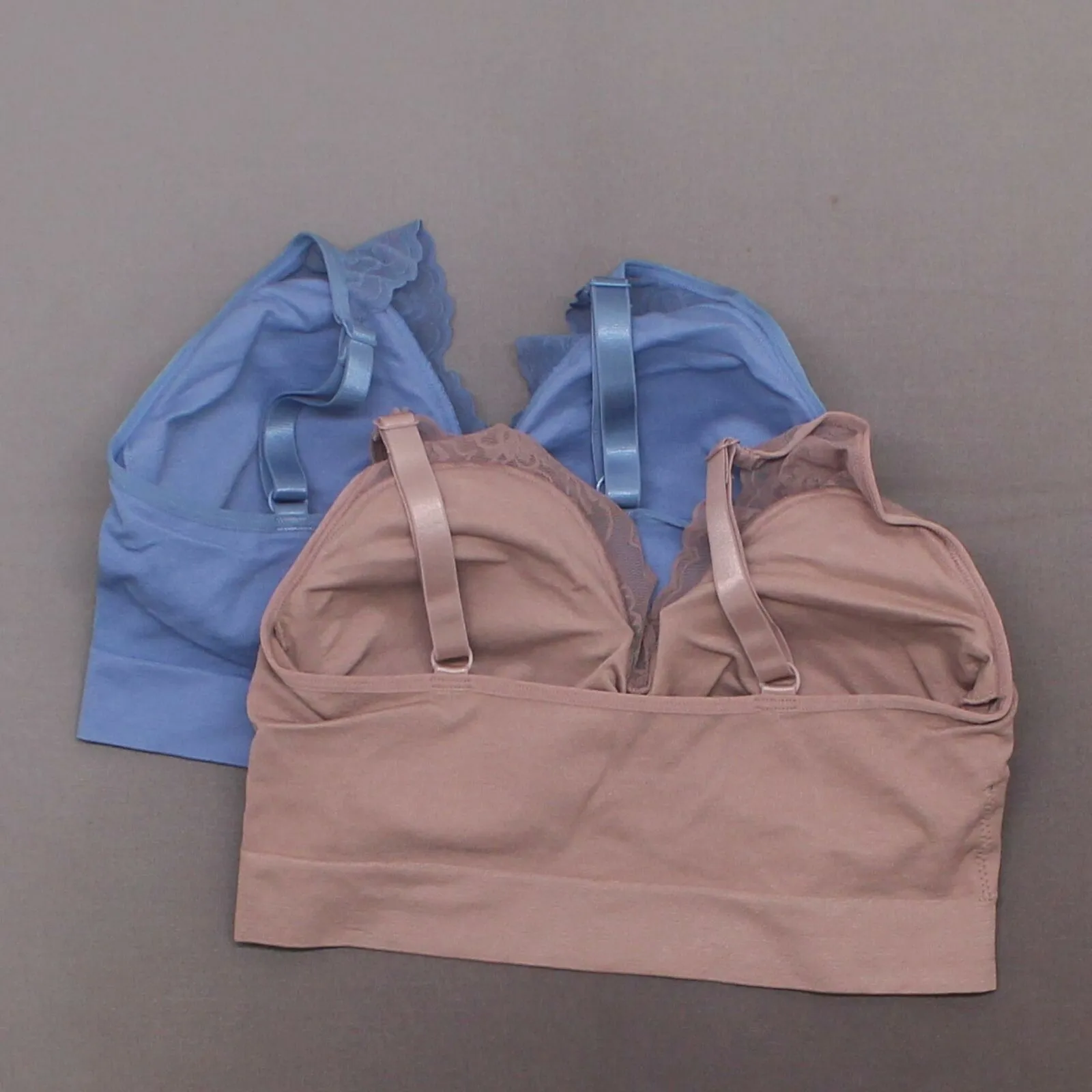 Rhonda Shear 2 Pack Seamless Ahh Bras Mocha / Blue XL
