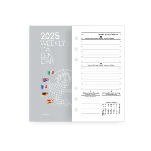Ricambio Organizer Agenda Settimanale Medium 9,5 x 17 cm