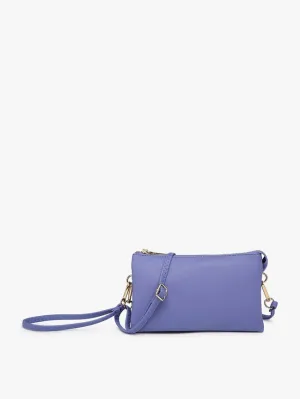 Riley 3 Compartment Crossbody/Wristlet in Dark Lilac
