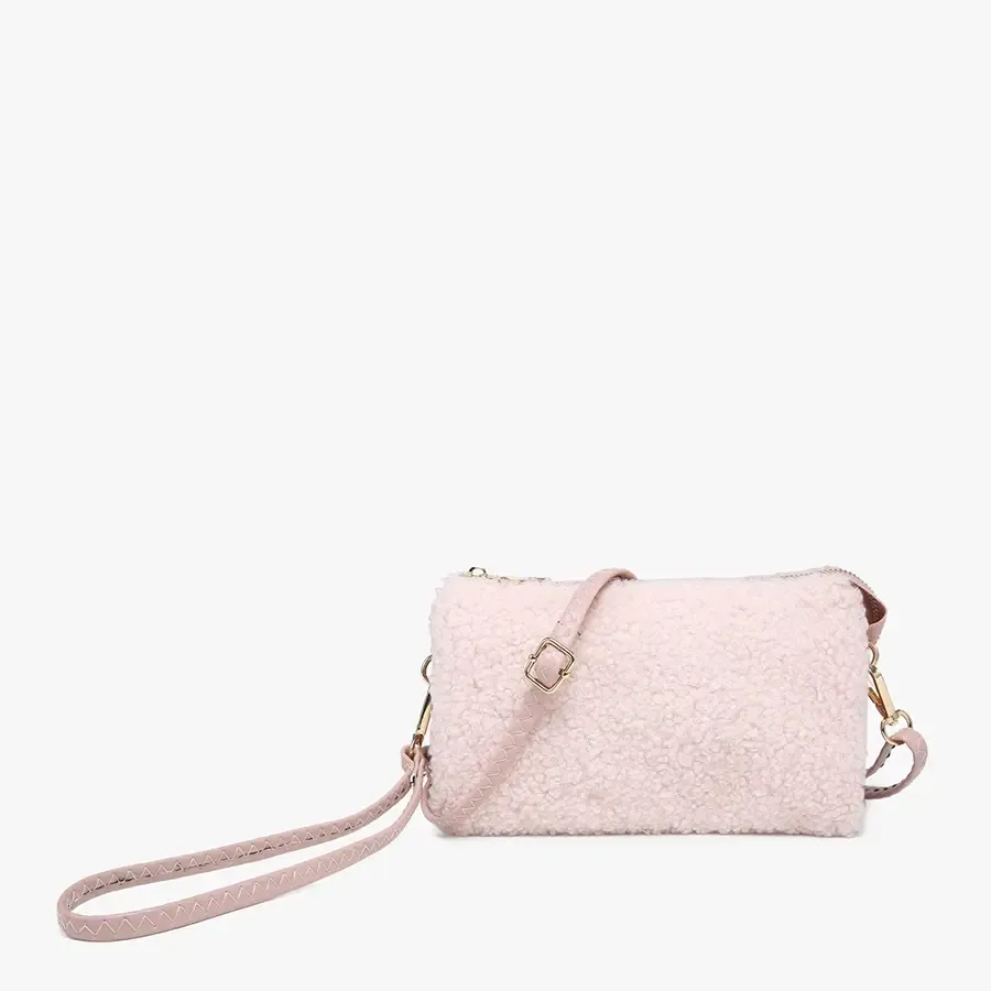 Riley Crossbody Wristlet Sherpa