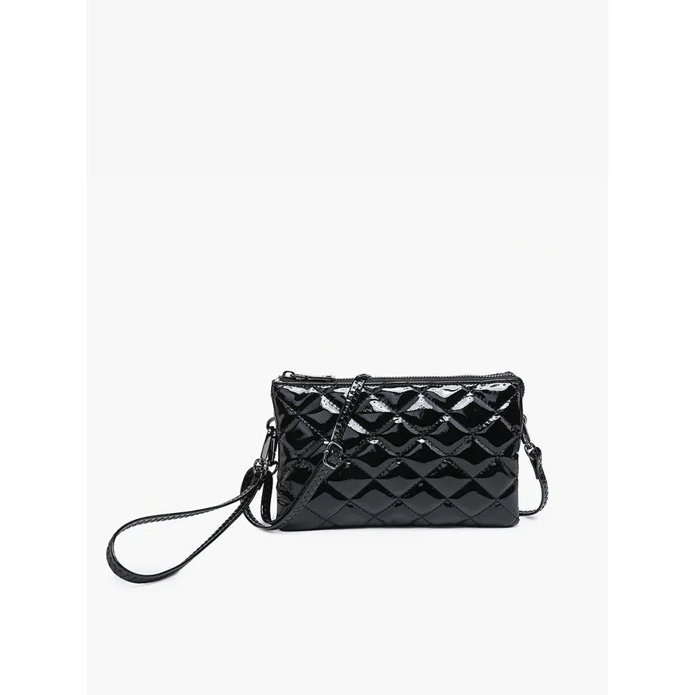 Riley Vegan High Gloss Quilted Crossbody