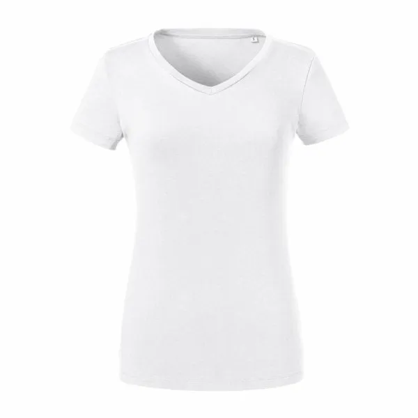 Russell Ladies Pure Organic V-neck Tee