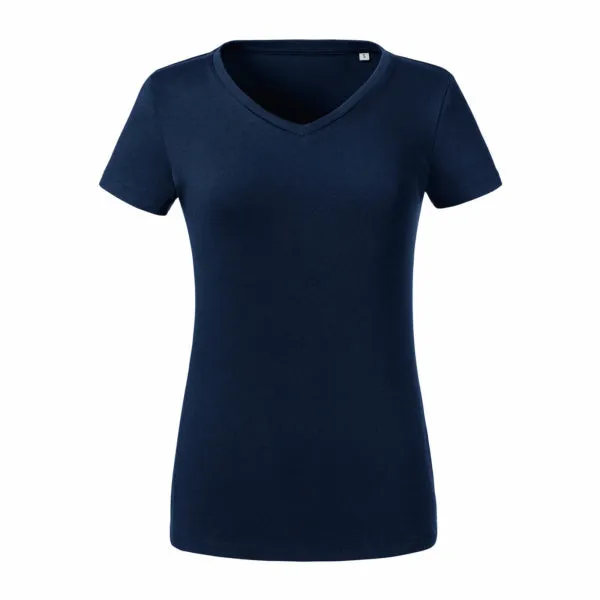 Russell Ladies Pure Organic V-neck Tee