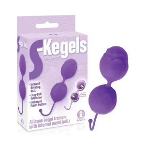 S-Kegels Silicone Textured Kegel Trainers With Internal Balls Purple