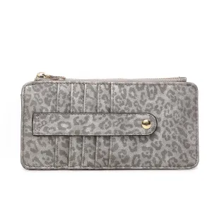 Saige Slim Card Holder Wallet in Animal Print