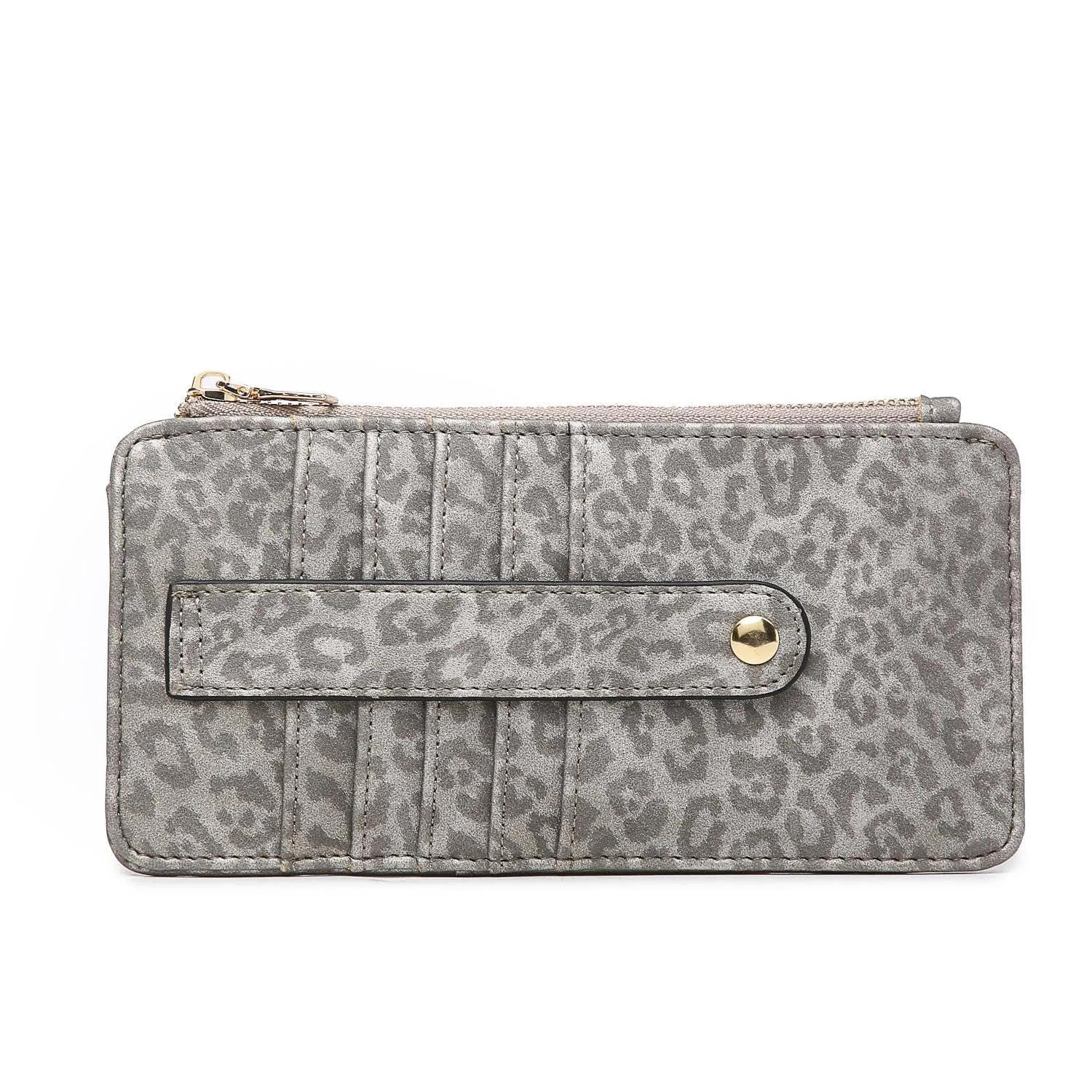 Saige Slim Card Holder Wallet in Animal Print