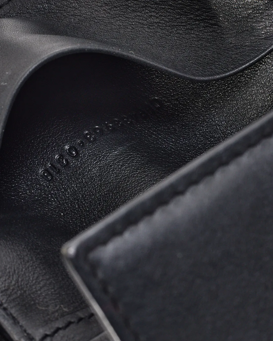 Saint Laurent Black Smooth Leather Monogram Key Holder