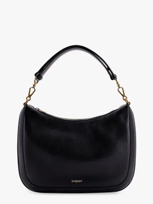 Saint Laurent Leather Shoulder Bag With Frontal Logo