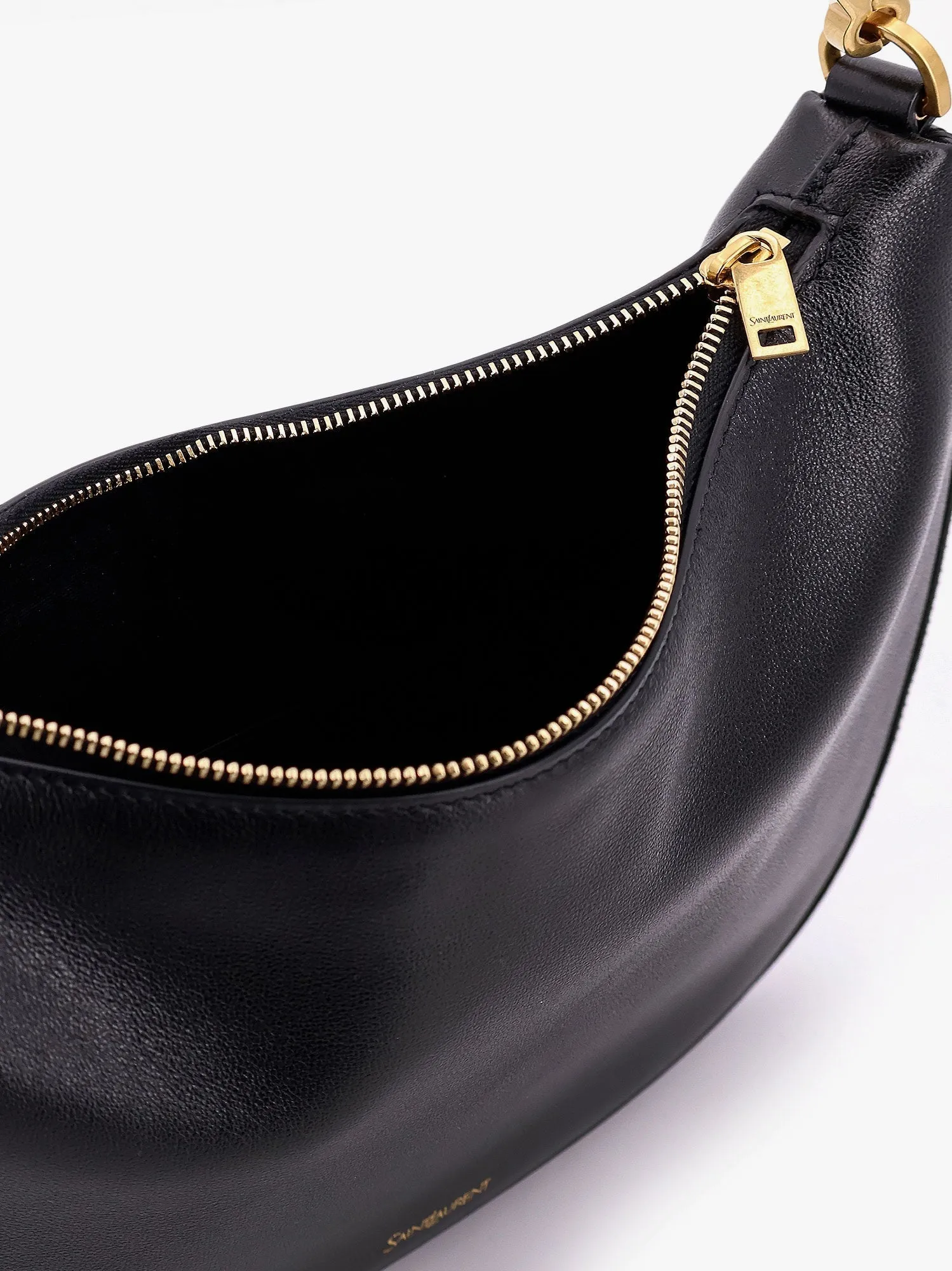 Saint Laurent Leather Shoulder Bag With Frontal Logo