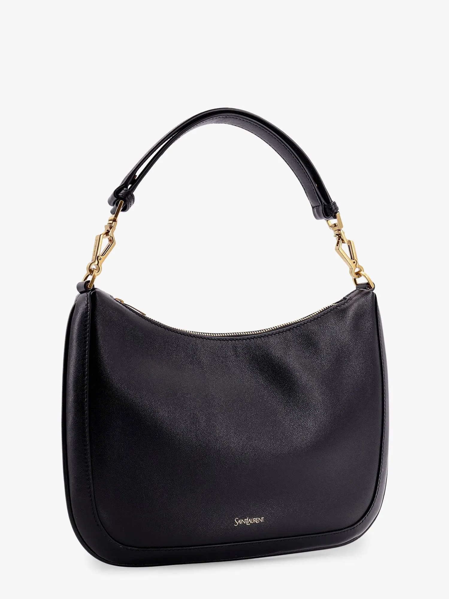 Saint Laurent Leather Shoulder Bag With Frontal Logo